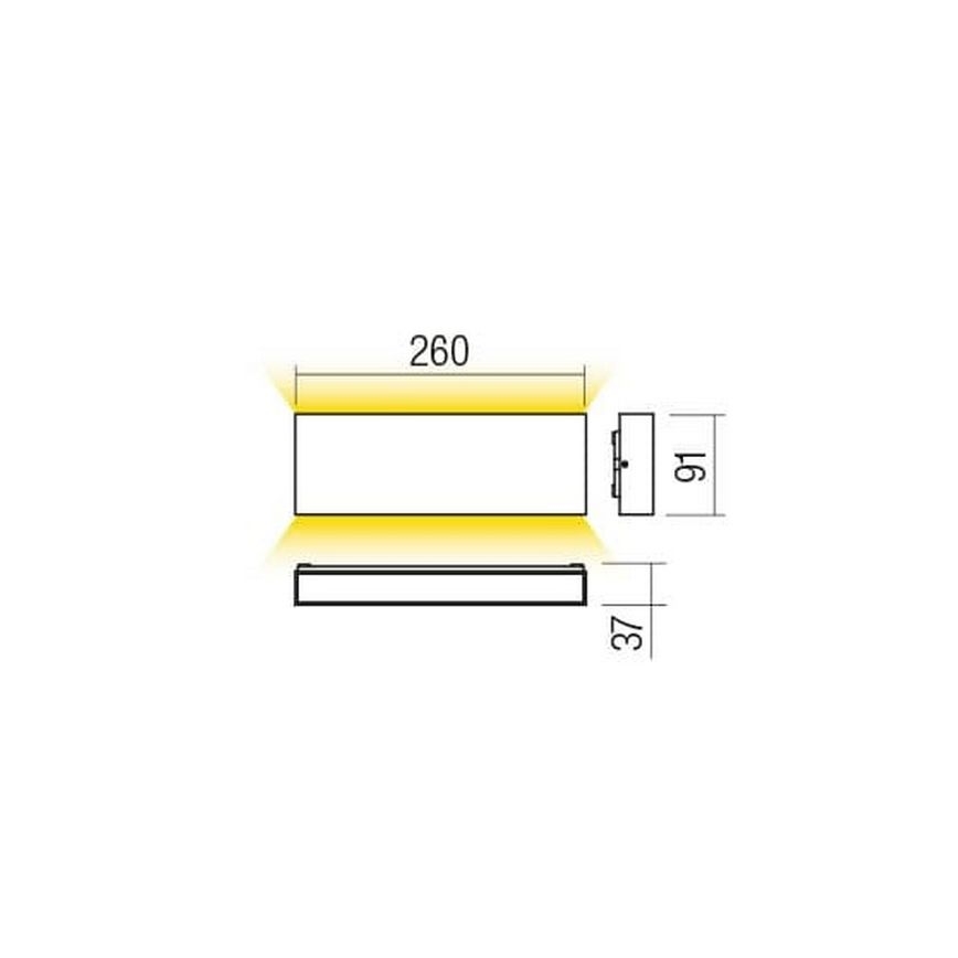 Redo 90389 - LED Vanjska zidna svjetiljka KAMAL LED/15W/230V 3000K IP54 smeđa