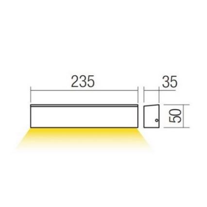 Redo 90393 - LED Vanjska zidna svjetiljka OMNIA LED/12W/230V 3000K IP54 bijela