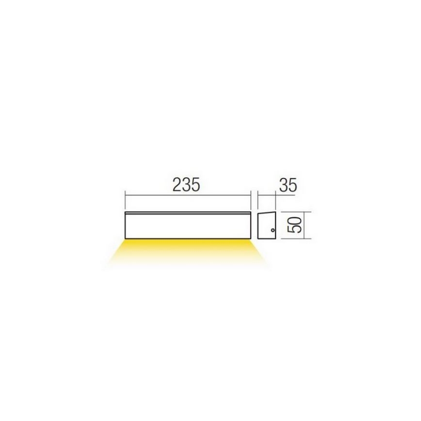 Redo 90394 - LED Vanjska zidna svjetiljka OMNIA LED/12W/230V 3000K IP54 siva