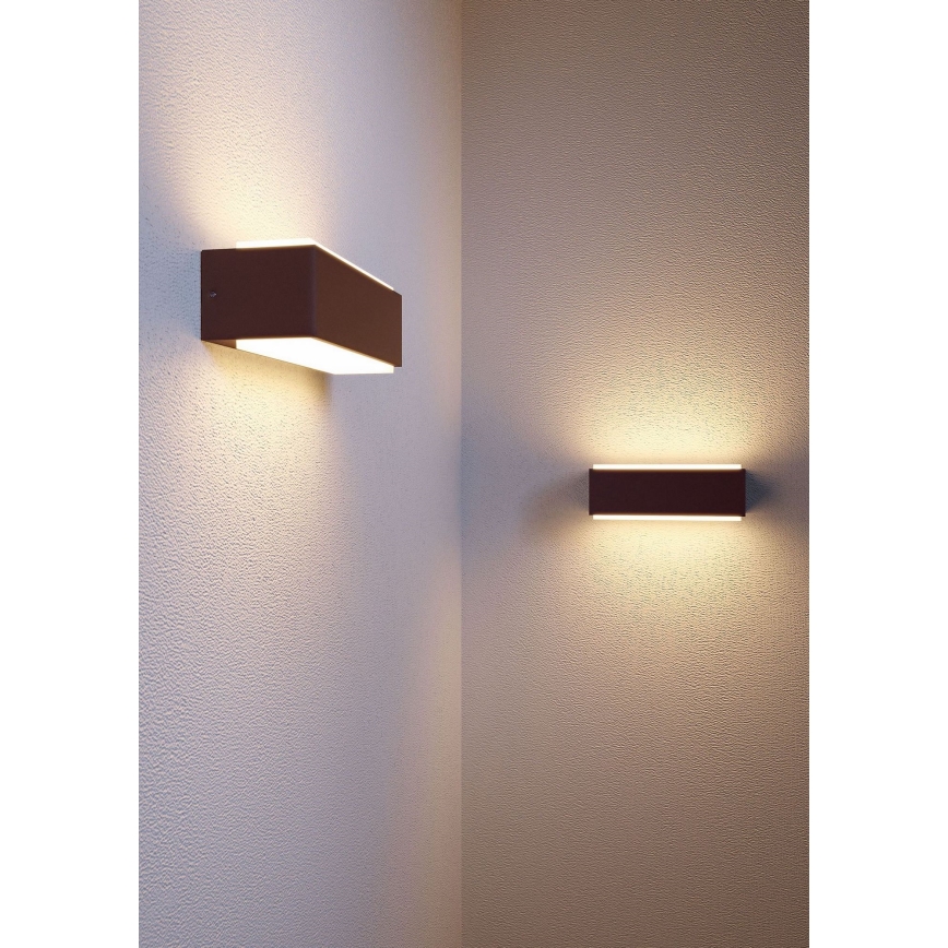 Redo 90404 - LED Vanjska zidna svjetiljka DASH LED/9W/230V 4000K IP65 smeđa