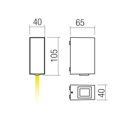 Redo 90413 - LED Vanjska zidna svjetiljka ACE LED/3,36W/230V 3000K IP54 bijela