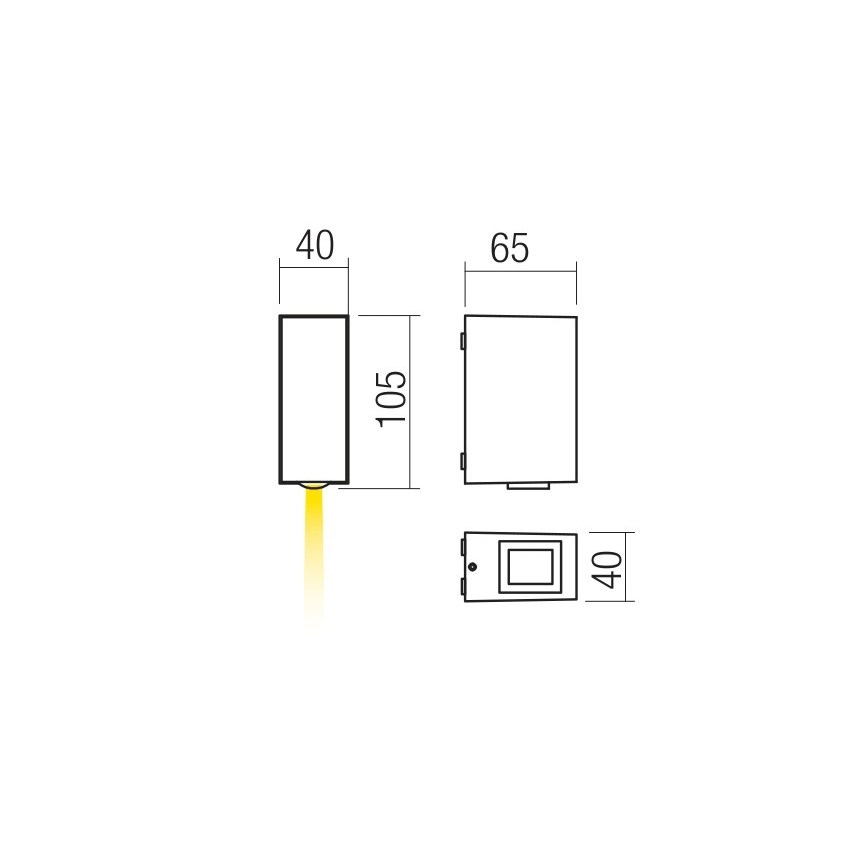 Redo 90416 - LED Vanjska zidna svjetiljka ACE LED/3,36W/230V 4000K IP54 siva
