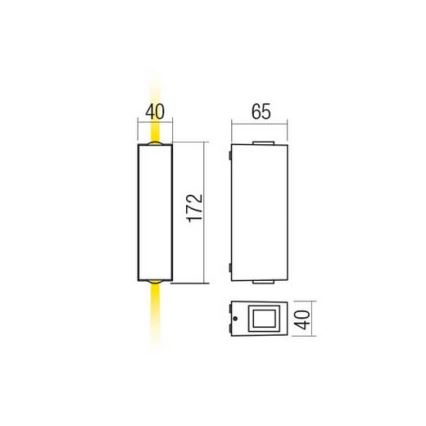 Redo 90424 - LED Vanjska zidna svjetiljka ACE LED/5,84W/230V 4000K IP54 smeđa