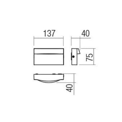 Redo 90425 - LED Vanjska zidna svjetiljka POLIFEMO LED/8W/230V IP65 bijela