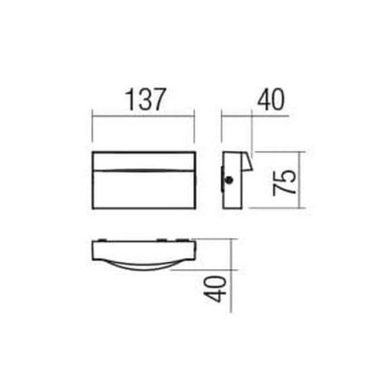 Redo 90426 - LED Vanjska zidna svjetiljka POLIFEMO LED/8W/230V IP65 antracit