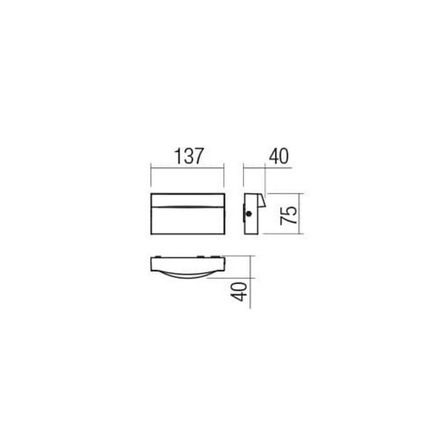 Redo 90426 - LED Vanjska zidna svjetiljka POLIFEMO LED/8W/230V IP65 antracit