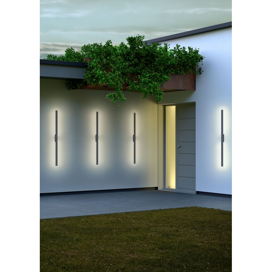 Redo 90431 - LED Vanjska zidna svjetiljka REFLEXA LED/20W/230V 3000K 124 cm IP54 antracit