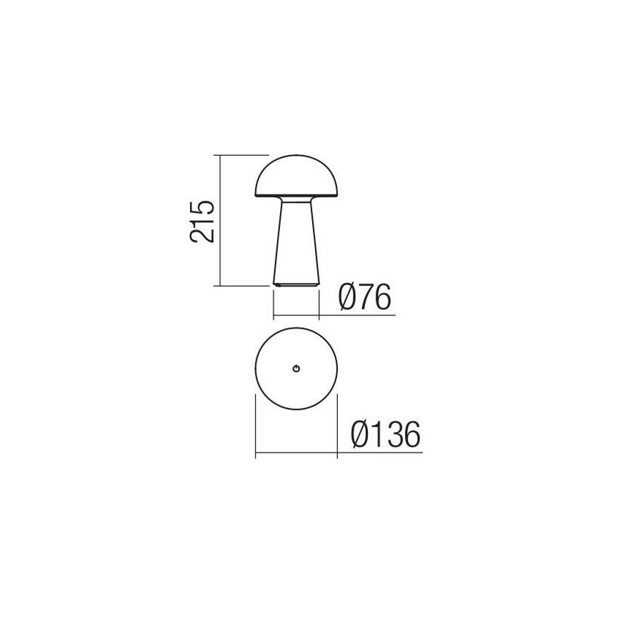 Redo 90438 - LED vanjska dodirna lampa KIRA s mogućnošću prigušivanja LED/4,7W/230V 2200 mAh IP44 bijela