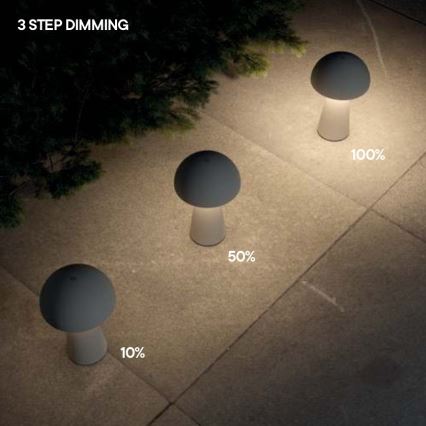 Redo 90439 - KIRA LED vanjska dodirna svjetiljka s mogućnošću prigušivanja LED/4,7W/230V 2200 mAh IP44 crna