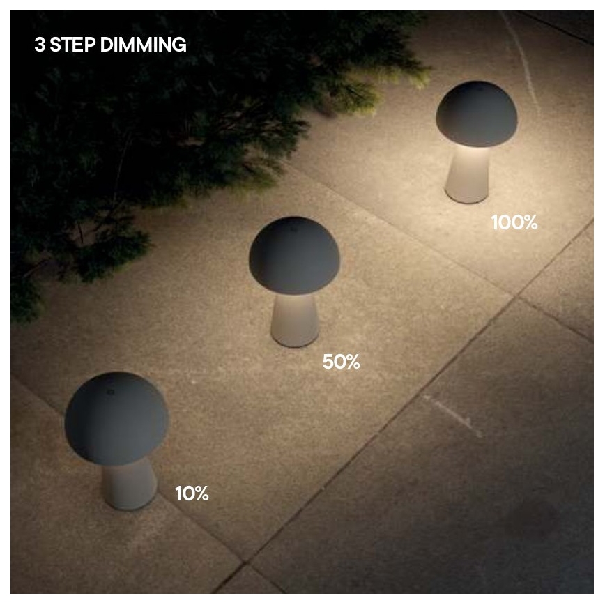 Redo 90439 - KIRA LED vanjska dodirna svjetiljka s mogućnošću prigušivanja LED/4,7W/230V 2200 mAh IP44 crna