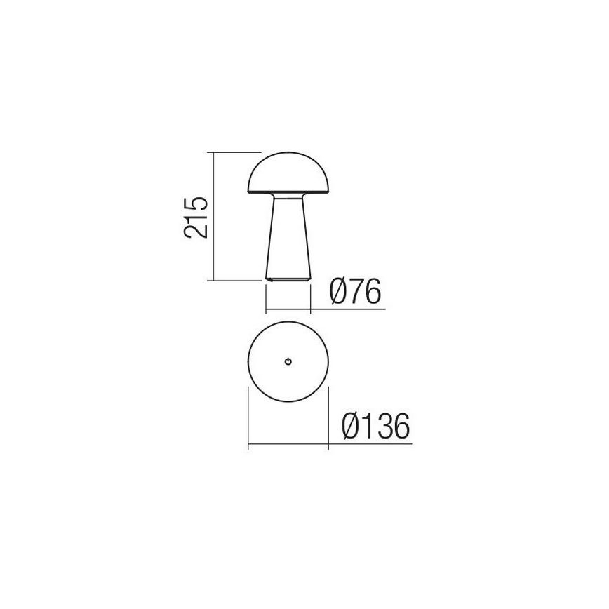 Redo 90439 - KIRA LED vanjska dodirna svjetiljka s mogućnošću prigušivanja LED/4,7W/230V 2200 mAh IP44 crna