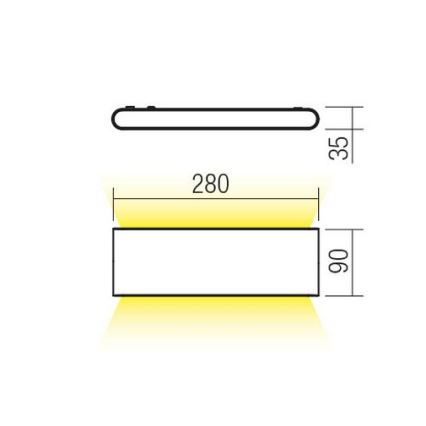 Redo 90451 - LED vanjsko zidno svjetlo KLIPPE LED/24W/230V 3000K IP54 bijela