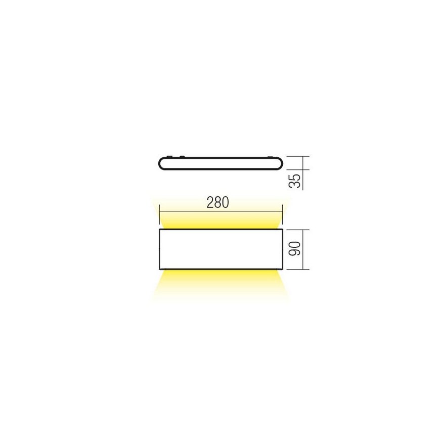 Redo 90451 - LED vanjsko zidno svjetlo KLIPPE LED/24W/230V 3000K IP54 bijela