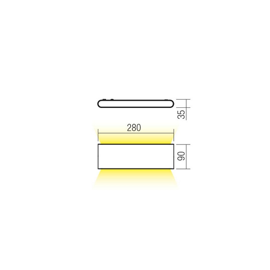 Redo 90452 - LED vanjska zidna svjetiljka KLIPPE LED/24W/230V 3000K IP54 antracit