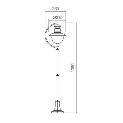 Redo 9047 - Vanjska lampa SCOTT 1xE27/42W/230V IP44