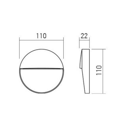 Redo 90472 - LED Vanjska zidna svjetiljka LANDER LED/3W/230V IP54 bijela