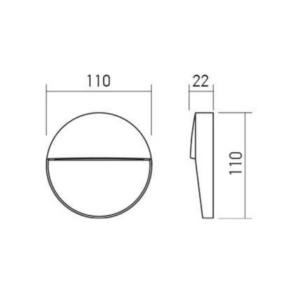 Redo 90473 - LED Vanjska zidna svjetiljka LANDER LED/3W/230V IP54 antracit