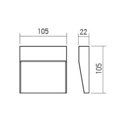 Redo 90474 - LED Vanjska zidna svjetiljka LANDER LED/3W/230V IP54 bijela