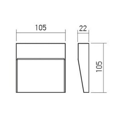 Redo 90475 - LED Vanjska zidna svjetiljka LANDER LED/3W/230V IP54 antracit