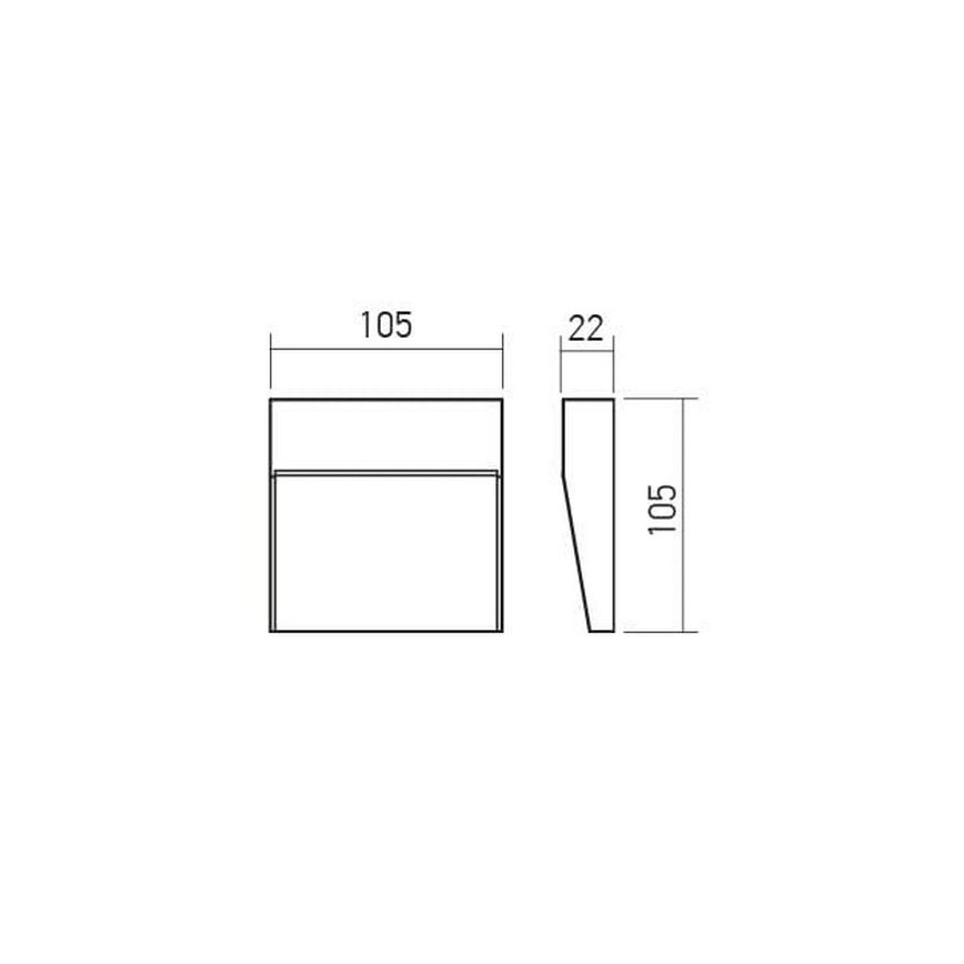 Redo 90475 - LED Vanjska zidna svjetiljka LANDER LED/3W/230V IP54 antracit