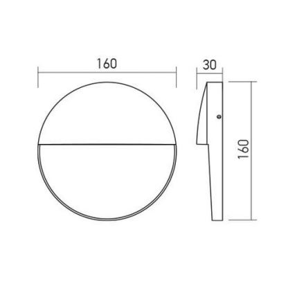 Redo 90476 - LED Vanjska zidna svjetiljka LANDER LED/6W/230V IP54 bijela