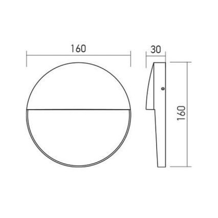 Redo 90477 - LED Vanjska zidna svjetiljka LANDER LED/6W/230V IP54 antracit