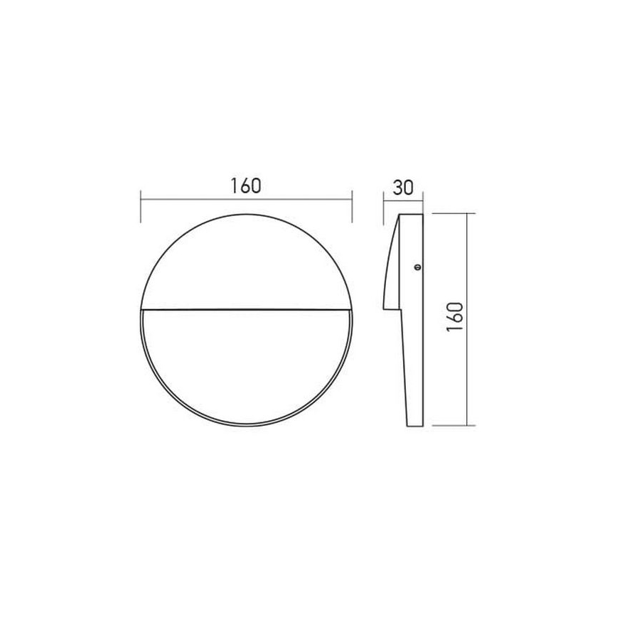 Redo 90477 - LED Vanjska zidna svjetiljka LANDER LED/6W/230V IP54 antracit