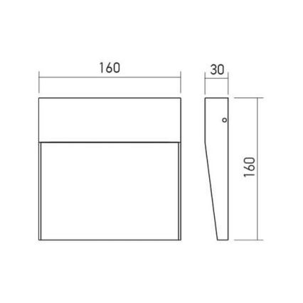 Redo 90478 - LED Vanjska zidna svjetiljka LANDER LED/6W/230V IP54 bijela