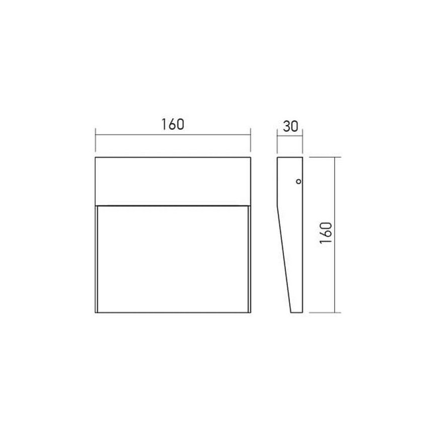 Redo 90479 - LED Vanjska zidna svjetiljka LANDER LED/6W/230V IP54 antracit
