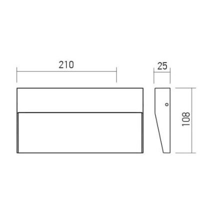 Redo 90480 - LED Vanjska zidna svjetiljka LANDER LED/6W/230V IP54 bijela