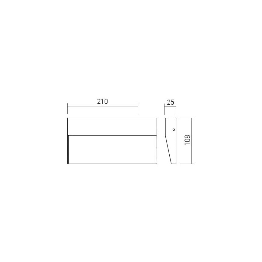 Redo 90480 - LED Vanjska zidna svjetiljka LANDER LED/6W/230V IP54 bijela