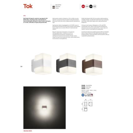 Redo 90492 - LED Vanjska zidna svjetiljka TOK LED/14,8W/230V IP44 antracit