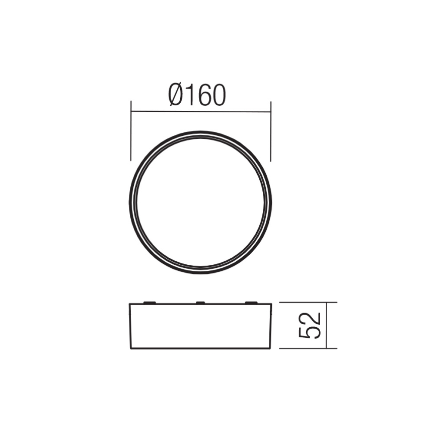 Redo 90494 - LED Vanjska stropna svjetiljka URANIA LED/10W/230V pr. 16 cm 3000K IP65 bijela