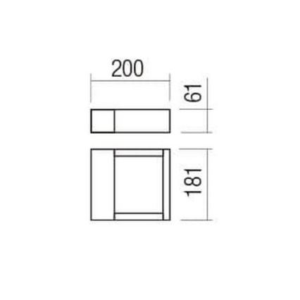 Redo 90508 - LED vanjsko zidno svjetlo WALD LED/10W/230V IP65 antracit