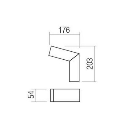 Redo 90510 - LED Vanjska zidna svjetiljka WOODY LED/10W/230V IP54 antracit