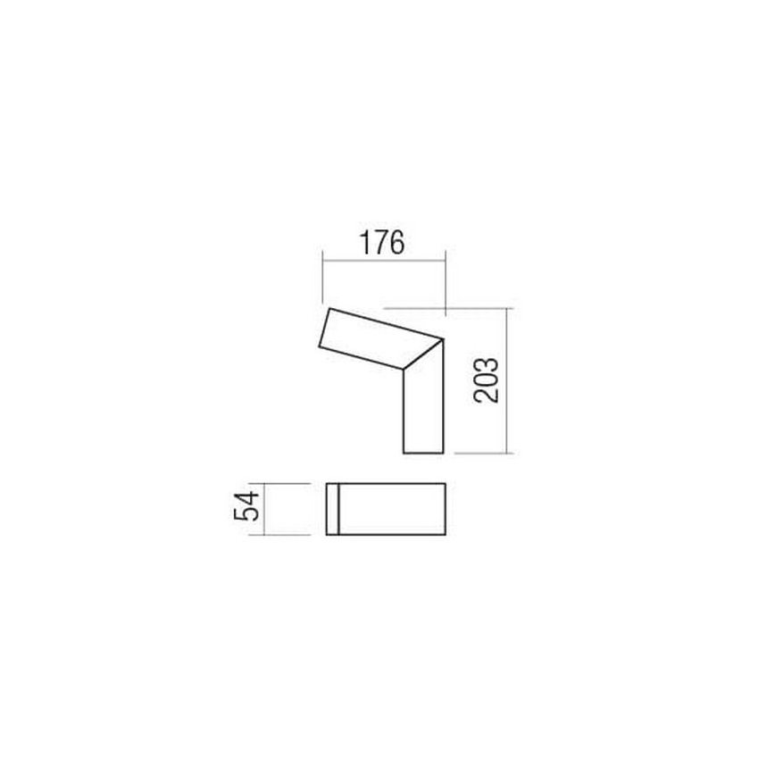 Redo 90510 - LED Vanjska zidna svjetiljka WOODY LED/10W/230V IP54 antracit