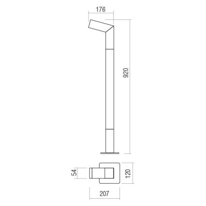 Redo 90512 - LED Vanjska lampa WOODY LED/10W/230V IP54 antracit