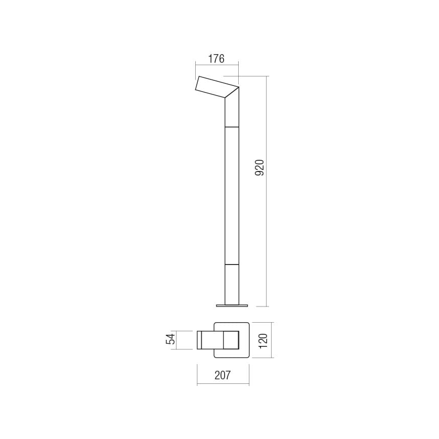 Redo 90512 - LED Vanjska lampa WOODY LED/10W/230V IP54 antracit