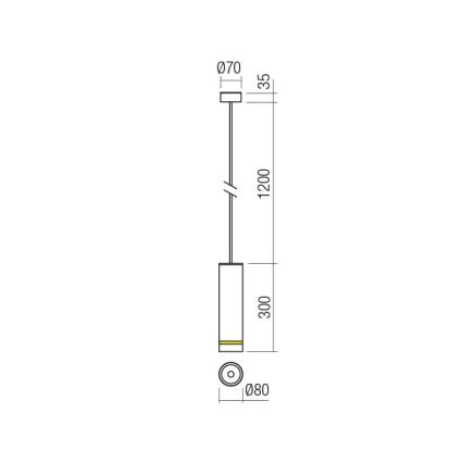 Redo 90513 - LED Vanjska viseća svjetiljka KLOU LED/9W/230V IP54 bijela