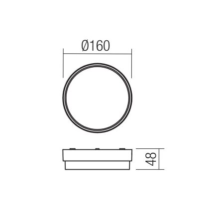 Redo 90516 - LED Vanjska stropna svjetiljka URANIA LED/10W/230V pr. 16 cm IP65 antracit