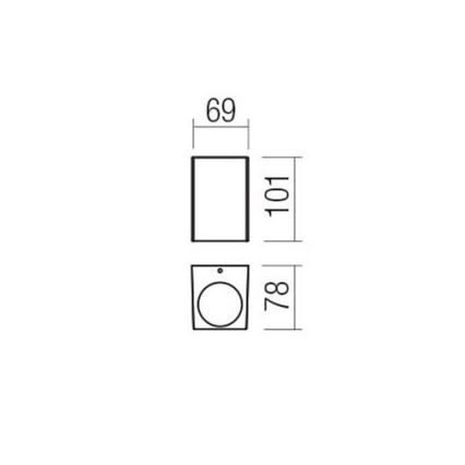 Redo 90528 - LED vanjska zidna svjetiljka BRIO LED/6W/230V 3000K IP54 smeđa