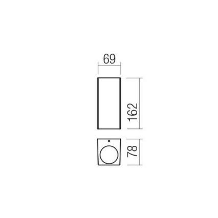 Redo 90531 - LED Vanjska zidna svjetiljka BRIO LED/10W/230V 3000K IP54 smeđa