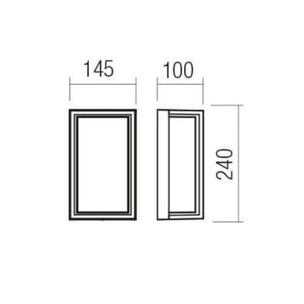 Redo 90533 - LED Vanjska zidna svjetiljka QUADRIS LED/12W/230V IP54 antracit