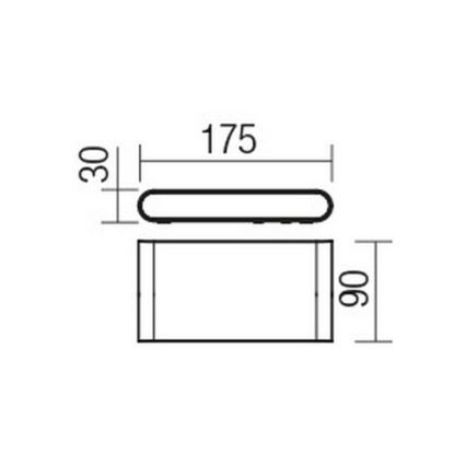 Redo 9054 - LED Vanjska zidna svjetiljka POCKET LED/6W/230V IP54