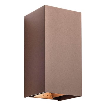 Redo 90554 - LED vanjska zidna svjetiljka VARY 2xLED/10W/230V 3000K IP54 smeđa