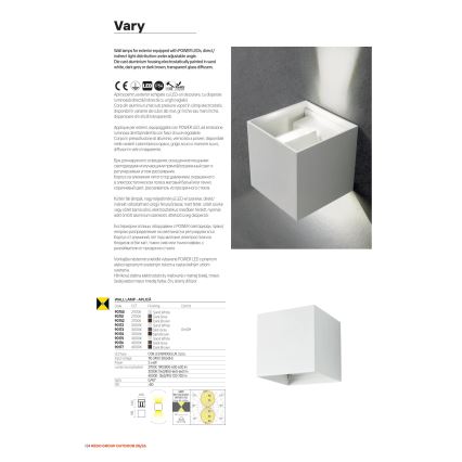 Redo 90554 - LED vanjska zidna svjetiljka VARY 2xLED/10W/230V 3000K IP54 smeđa