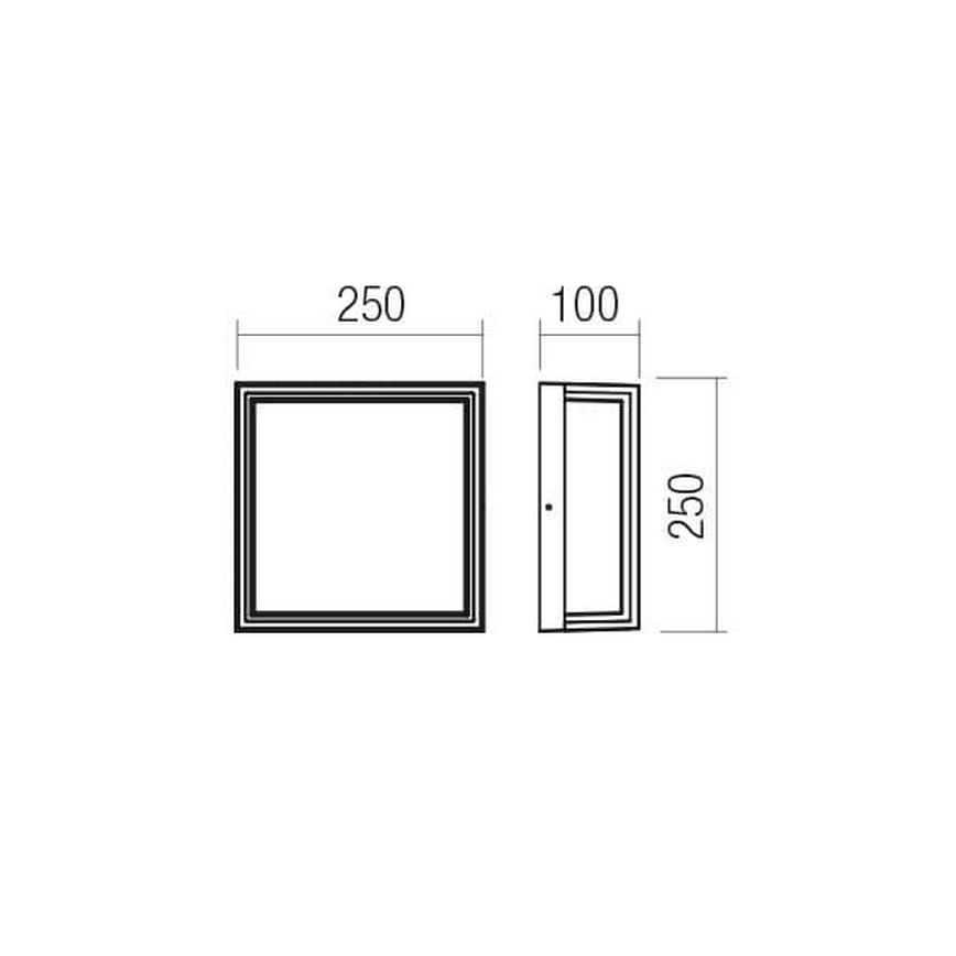 Redo 90565 - LED Vanjska zidna svjetiljka QUADRIS LED/20W/230V IP54 antracit