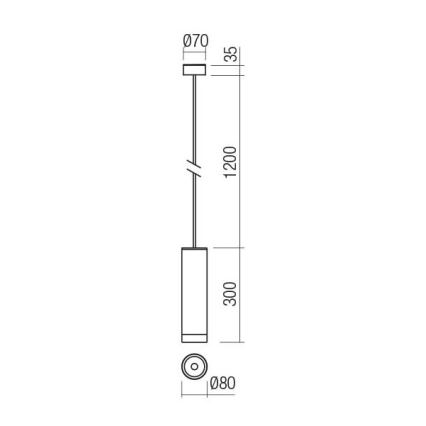 Redo 90570 - LED Vanjska viseća svjetiljka KLOU LED/9W/230V IP54 bijela