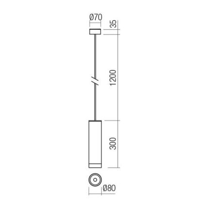 Redo 90571 - LED Vanjska viseća svjetiljka KLOU LED/9W/230V IP54 antracit