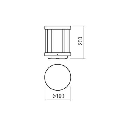 Redo 90577 - LED vanjska svjetiljka KALEN LED/8W/230V 3000K 20 cm IP65 antracit